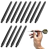 QLWNWQAD 100 Stücke Dart Ersatz Schwarze Dartzubehör Ersatzteile Dart Schaft aus Nylon Dartschäfte mit Standard 2BA Schraubengewinde Kunststoff Dartpfeile Schaft Plastik für Soft Steel Dartsp