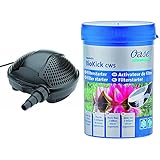 Pontec 51180 Filter- und Bachlaufpumpe PondoMax Eco 14000 | Filterpumpe | Pumpe | Teichpumpe & Oase Starterbakterien für Teichfilter AquaActiv BioKick, 200