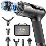 Massagepistole Massage Gun 12MM Tiefengewebe Massagepistole mit 6 Massageköpfen und 5 Geschwindigkeiten 2500mAh Bürstenlosem Motor Leise Muskel Handmassagegerät für Nacken Rücken S