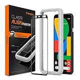 Spigen, AlignMaster, Panzerglas Schutzfolie für Google Pixel 4, Positionierhilfe für Installation, Schwarz Volle Abdeckung, Hüllenfreundlich, 9H gehärtetes Glas, Pixel 4 Panzerglas (AGL00381)