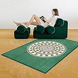 MMHJS Böhmischer Ethno-Stil Geometrischer Druck Modischer Leichter Luxus-Teppich, Bequeme rutschfeste Bodenmatte Für Wohnzimmer Und Schlafzimmersofa, Rechteckiger Balkonteppich 120x160