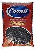 Brasilianische schwarze Bohnen, 1a-Qualität, Beutel 1kg - Feijão Preto CAMIL 1kg