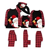 Weihnachten Hausanzug Damen für Herren Mädchen Jungen Weihnachts Nachtwäsche Schlafanzug Santa Claus Pyjama Kleidung Kuschelig Weihnachtspyjama Weihnachtshose Weihnachtskostüm Geschenk-S