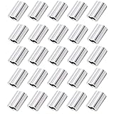 Aluminium Pressklemm 50 Stück,Drahtseilklemme Aluminium Presshülse 3 mm,Drahtseilklemmen, Aluminiumhülsen Alu Klemme,Aluminium Oval Hülsen für Seile Drahtseil Kabel Armaturen (3mm/0,12inch)