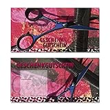 10 Gutscheinkarten Geschenkgutscheine DIN-lang. Gutscheine für Friseurgeschäft Friseur Friseursalon. K9289 geschenkgutschein gmb