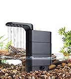 hygger 580L/H Aquarienfilter für Schildkröte mit 2 Schwämmen & Bio Balls, 3-in-1 Wasserumwälzung, biologische Filterung für Amphibienaquarien 75 bis 190 Liter, für Reptilien, Krabben und Frö