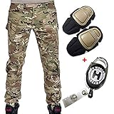 H Welt EU Militär Armee Taktische Airsoft Paintball Schießen Hosen Kampf Männer Hosen mit Knie Pads, Gr.-L/ W-34, M