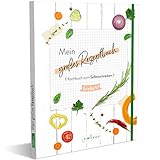 TWIVEE - Rezeptbuch zum Selberschreiben - 120 Seiten - DIY Kochbuch für eigene Rezepte - Inkl. Sticker-Set, Inhaltsverzeichnis, Register und L