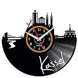 EVEVO Kassel Wanduhr Vinyl Schallplatte Retro-Uhr groß Uhren Style Raum Home Dekorationen Tolles Geschenk W
