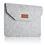 HLDIFENGGS Tragbarer Filz Tragebeutel Schutzhülle Laptop Tasche displaygrößen für MacBook Surface ipad pro air zubehör 2021 m1 Laptoptasche 11 12.9 13 Zoll Laptop hülle case (Gray)