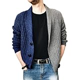 Corumly Herren Pullover Pullover zweifarbig dünner werdende Nähte V-Ausschnitt Strickjacke Lose und Dicke Wolle Mode Lässig Bequem Slim Fit 3XL