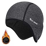 Wintermütze für Herren Damen, Warm Winddichte Fahrrad Mütze Winter, dehnbarer Kopfwärmer für Outdoor-Sportmütze Radfahren Laufen Motorradfahren Skifahren Snowb