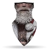 ARKIM Unisex Bandana Gesichtsmaske Schal Gesicht Rave Sturmhaube Hals Gamaschen Staubtuch Waschbare Wind Motorrad Maske Frauen Männer (Weihnachtsmann 2)