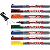 edding 361 Whiteboardmarker Set - bunte Farben - 8 Whiteboard Stifte - Rundspitze 1 mm - Boardmarker abwischbar - für Whiteboard, Flipchart, Magnettafel, Memoboard - Sketchnotes - nachfüllb