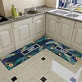 SunYe Marmormuster Teppich Saugfähig rutschfest Abwaschbar Küchenbodenmatte Geeignet Für Küche Und Badeingang