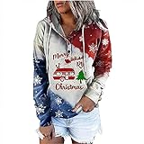 Hoodies for men,Hoodies for women,hoodies,sweatshirt womens Fashion Loose christmas Print Drawstring buttons Hooded O Collar Pocket Long Sleeve Sweater With Fleece Top w