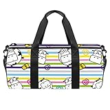 LAZEN Schulter Handy Sports Gym Taschen Travel Duffle Totes Tasche für Männer Frauen Bunte Streifen M