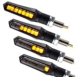 Motorrad LED Lauflicht Blinker Sequentiell Shark schwarz smoke getönt E-geprü