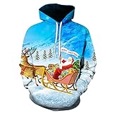 Hoodie Herren Oversize 3D Weihnachtsstil Drucken Sweatshirt Herren Mode Hip Hop Style Komfortabel Pullover Herren Herbst Winter Lässig Kapuzenpullover H