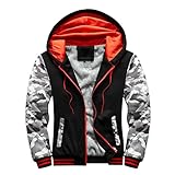 Newanna Herren Fleecejacke mit Kapuze Winter Warm - Herren Kapuzenpullover Mit Reißverschluss Winter Jacke Gefüttert Hoodie Winterjacke College Jacke Baseball Sportjacke Sweatjacke Slim Fit Baumw