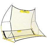 PodiuMax Tragbar Multi Fußball Rebounder-Netz Upgraded | 2 in 1 Kickback Rückprallwand Design | Solo Fußball Kick Trainer | 180 x 140 cm | Haltbar für Trainingsübungen und Fußb