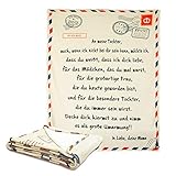LANGSHI Decke Zu Meiner Tochter Sohn, Brief Gedruckt Decken Geschenke Für Weihnachten Geburtstag Graduierung (59''×86'',Tochter)