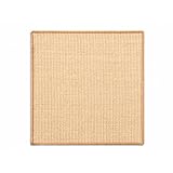 Floori® Sisal Kratzteppich | Naturfaser: nachhaltig und umweltfreundlich | Kratzmatte für die Krallenpflege Ihrer Katze | Natur, 50x50