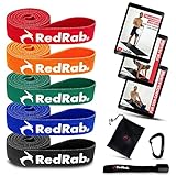 Red Rab Premium FITNESSBÄNDER FÜR Muskelaufbau | Resistance Bands | Widerstandsbänder Set für Zuhause | Fitnessband für Krafttraining & Calisthenics | THERABÄNDER | Terra Band | Widerstandsb