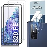 KOOUN Schutzfolie für Samsung S20 FE Panzerglas,Samsung Galaxy S20 FE Panzerglasfolie und Samsung Galaxy S20 FE Kameraschutz,9H Härte Ultraklar Kratzfest,Schutz vorn und H