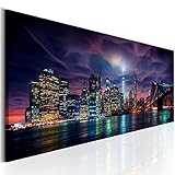 murando - Bilder New York 135x45 cm Vlies Leinwandbild 1 TLG Kunstdruck modern Wandbilder XXL Wanddekoration Design Wand Bild Panoramabild - Amerika Stadt City NY d-B-0155-b