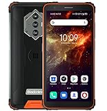 Blackview BV6600E Outdoor Smartphone ohne Vertrag, 8580mAh Akku (Rückwärtsladung), 5.7'' HD + IP68 & IP69K Wasserdichtes Stoßfestes Handy Android 11, Octa Core 4GB + 32GB, 13MP Kamera GPS Orang