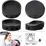 Vibrationsdämpfer,waschmaschine unterlage,schwingungsdämpfer waschmaschine,gummimatte waschmaschinen untergestell für Waschmaschine & Trockner(Black)