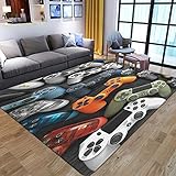 PHhomedecor 3D Game Controller Teppich Heimtextilien Teppiche Für Wohnzimmer Schlafzimmer Teppich Kind Spielen Bodenmatte Kind Gamer Große Teppiche 100X160