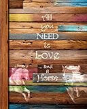 Writing Journal: Gifts for Horse Lovers & Owners; Lined Paper Notebook for Creative Writers or Personal Use (A large SOFTBACK with a PRINTED image of ... Rustic Rainbow range) (Notebooks & Journals)