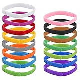 Jinlaili 15 Stück Welpen ID Halsbänder, Einstellbar Welpen Halsbänder, Klettverschluss Hundehalsbänder, Haustierhalsbänder, Welpenhalsbänder für Neugeborene Hund Katzen Haustiere, 35CM