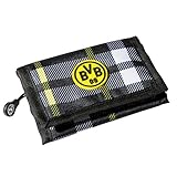 Borussia Dortmund Geldbörse, Schwarz-Grau, Polyester, 12 cm x 9 cm, BVB-Emblem one S