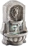 infactory Springbrunnen: Beleuchteter Zimmerbrunnen Löwenkopf mit LED und Pumpe (Brunnen Zimmerbrunnen)