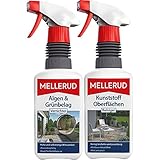 Mellerud Kunststoff und Polyrattan Gartenmöbel Reinigungsset – Gegen hartnäckige Verschmutzungen auf Gartenmöbeln und Grünbeläge – Set mit 2 Produk