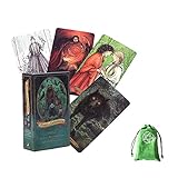 Wald der Verzauberung Tarotkarten mit Samtaufbewahrungstasche,Forest of Enchantment Tarot Cards, Tarot ​​Cards Deck G