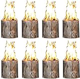 Hoyo Technology GmbH Schwedenfeuer 8 Stück Baumfackel Finnenfackel Gartenfackel Fackel H 19 cm D 14-20