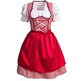 Gaudi-Leathers Damen GL2840 Dirndl, Rot (Rot 010), 42