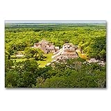 CALVENDO Premium Textil-Leinwand 90 cm x 60 cm quer, Versteckt im dichten Urwald - die Maya-Ruinenstätte von Ek Balam | Wandbild, Bild auf Keilrahmen. von Ek Balam, Yucatan, Mexiko Orte O