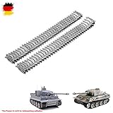 Original Metallketten von Heng Long, Upgrade Kit für u. a. German Tiger I und German Panther RC Panzer 3818, 3818-1, 3819, 3819-1, Ersatz-Ketten, Tank, RC Modellbau, Kettenfahrzeug, E