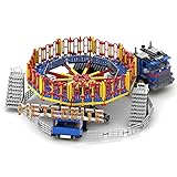 Elroy369Lion Dynamisches Fairground Meteorite Ride Bricks Modell mit Motoren, kompatibel mit Lego Achterbahn 10261, MOC DIY Kleine Partikel Konstruktion Kollektion Bauspielzeug, MOC-80218 (2062 Teile)