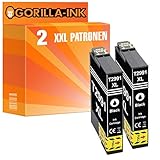 Gorilla-Ink 2 Tintenpatronen als Ersatz für Epson T2991 29XL 29 XL Black XXL-Inhalt | Kompatibel mit Expression Home XP 235 245 247 255 257 332 335 342 345 352 355 432 435 442 445 452 455