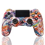 Wireless Controller, USB Controller für PC PS4 Slim/PS4 Pro, Bluetooth Remote Joypad Gamepad, Controller, Dual Vibration, für PS4/PC/Android TV-Box (Colored Lines)