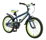 BIKESTAR Kinderfahrrad 18 Zoll für Mädchen und Jungen ab 5 Jahre | Kinderrad Urban Jungle | Fahrrad für Kinder Blau & Grün | Risikofrei T