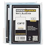 GamesDynamics Soft Sleeves transparent I Karten-Hüllen in Standardgröße I Card Sleeves Acid Free I Toploader Spielkarten-Hüllen als Outer Sleeve - als 3rd Skin oder im Album (2 Packs)