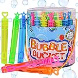 FORMIZON 40 Stück Seifenblasen Set Kinder, Mini Regenbogen Farben Seifenblasen Stäbe, Seifenblasen für Kindergeburtstag Bubble Geschenke Hochzeit Party (40 Stück)