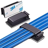 Gaosheng 50 STÜCK Selbstklebende Elektrische Draht Clips Kabel Clips Halter Schreibtisch Kabel Management Clips Draht Halter für Home Office Organisieren Kabel Kabel D